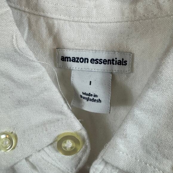 Amazon Essentials Kids White Button Down Shirt L 10 NWT - Picture 7 of 9